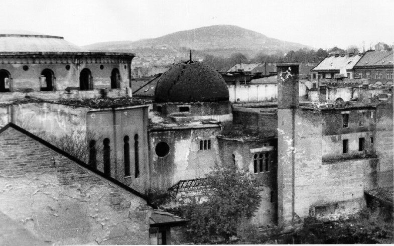 The great Synagogue in Sarajevo destroyed by Ustasha militia
